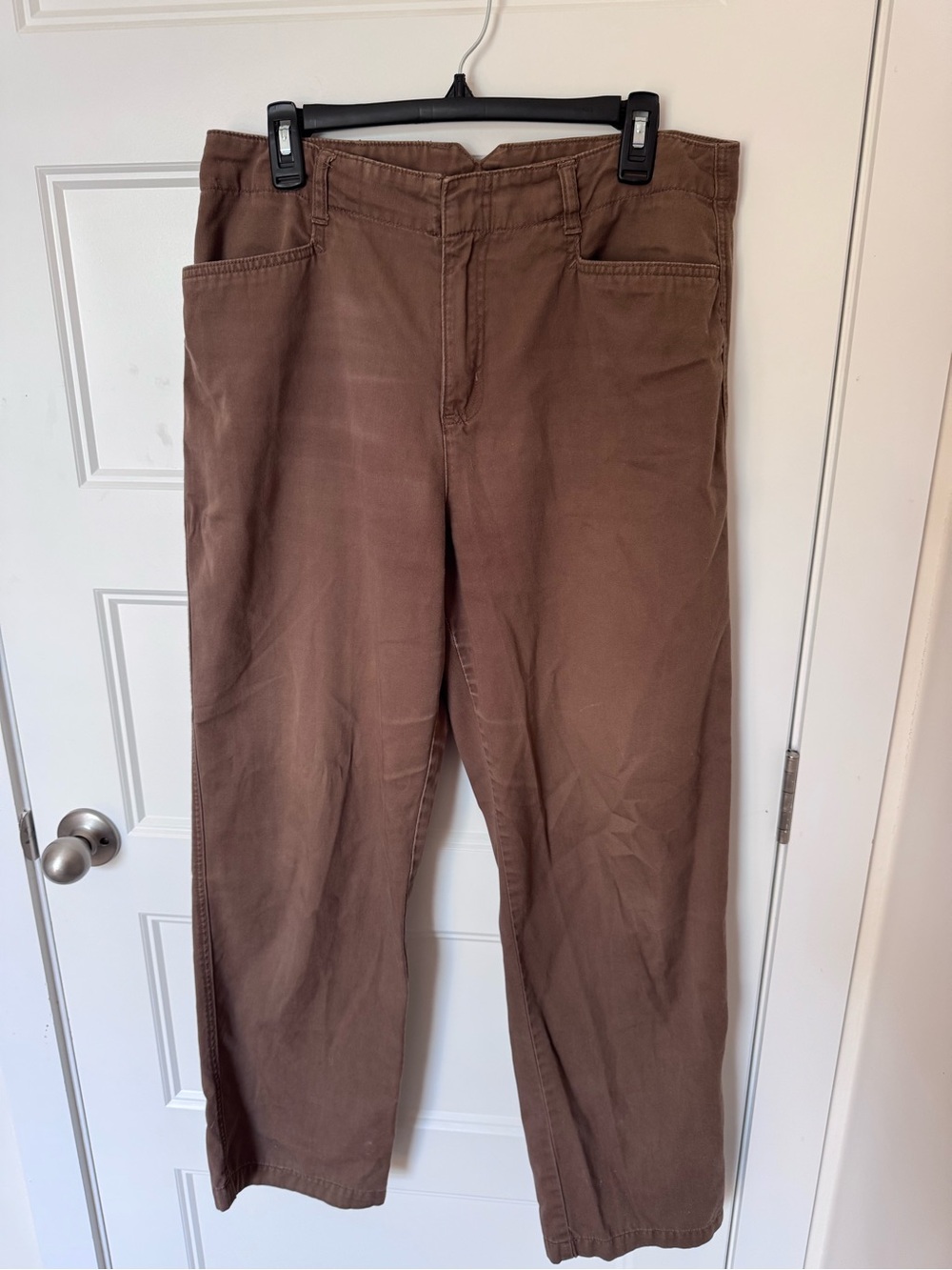 Hannah women’s brown 100% cotton wide leg pants